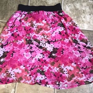 Pink Floral Skirt